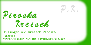 piroska kreisch business card